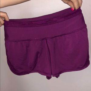 Size 2 Lululemon maroon shorts